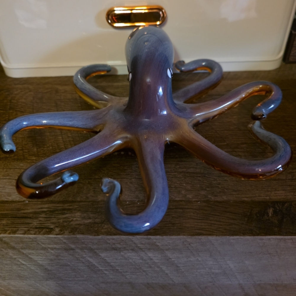 Colorful Glass Octopus Figurine